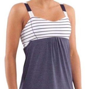 Lululemon Striped Blue and White Top